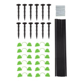 18 Fiberglass Rods 12 Connecting Pipes 12 Clips 12 Garden Stakes for Greenhouse Garden Raised Bed Grow Tunnel