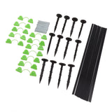18 Fiberglass Rods 12 Connecting Pipes 12 Clips 12 Garden Stakes for Greenhouse Garden Raised Bed Grow Tunnel