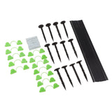 18 Fiberglass Rods 12 Connecting Pipes 12 Clips 12 Garden Stakes for Greenhouse Garden Raised Bed Grow Tunnel