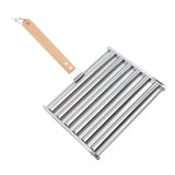 Detachable Stainless Steel Hot Dog Sausage Roller Rack Steamer With Extra Long Wood Handle 4 Skewers 6 Stick Design BBQ Tools S In Australia - Darrahopens
