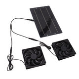 10W Solar Panel Fan Kit Weatherproof Solar Powered Dual Exhaust Fan Wall Mounted for Chicken Coops Greenhouses Sheds
