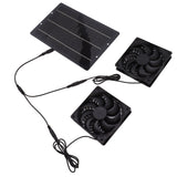 10W Solar Panel Fan Kit Weatherproof Solar Powered Dual Exhaust Fan Wall Mounted for Chicken Coops Greenhouses Sheds