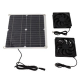 12W 12V Solar Panel Powered Fan Efficient Energy Conversion Solar Panel Dual Fan Kit