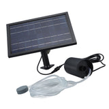 Solar Air Pump with 2 Bubble Stones with Hose 8W 10V 2400mAh ABS and Polysilicon Solar Oxygen Pump for Pond Pool