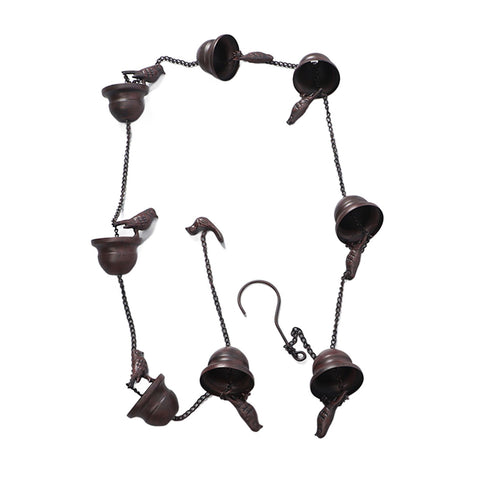 Rain Chain Outdoor Mobile Birds Cup Rain Chain Decorative Replacement for Gutters Downspouts In Australia - Darrahopens