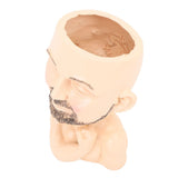 Head Planter Resin Face Planter Weather Resistance Drain Hole Plant Pot for Home Garden Office Light Color In Australia - Darrahopens