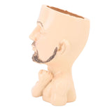 Head Planter Resin Face Planter Weather Resistance Drain Hole Plant Pot for Home Garden Office Light Color In Australia - Darrahopens