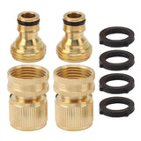 2PCS Water Hose Quick Connector Brass 3/4 Inch Male and Female Garden Hose Fitting Adapter for Repair In Australia - Darrahopens
