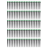 100pcs Drip Emitters 360 Degree Adjustable Water Flow Drippers Sprayer for Patio Lawn Bed Watering System 13cm / 5.1in Green In Australia - Darrahopens