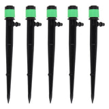 100pcs Drip Emitters 360 Degree Adjustable Water Flow Drippers Sprayer for Patio Lawn Bed Watering System 13cm / 5.1in Green