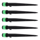 100pcs Drip Emitters 360 Degree Adjustable Water Flow Drippers Sprayer for Patio Lawn Bed Watering System 13cm / 5.1in Green