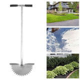 Manual Lawn Edger with Saw Tooth Blade Half Moon Edger Lawn Tool with T Grip Handle for Cleaning Edges Along Sidewalks In Australia - Darrahopens