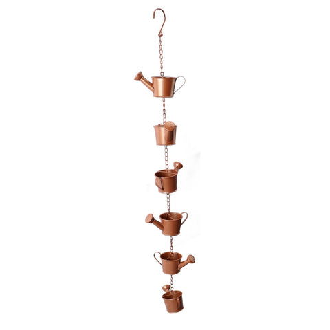 Kettle Rain Chain Elegant Stable Metal Hanging Kettle Rain Chain for Garden Artwork Decoration In Australia - Darrahopens