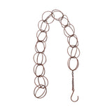 Metal Rain Chain Drainage Function Decorative Ring Wind Chime with Hook for Home Balcony Patio In Australia - Darrahopens