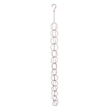 Metal Rain Chain Drainage Function Decorative Ring Wind Chime with Hook for Home Balcony Patio In Australia - Darrahopens