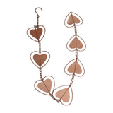 Metal Rain Chain Drainage Function Decorative Heart Shape Wind Chime with Hook for Balcony Patio Corridor In Australia - Darrahopens