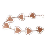 Metal Rain Chain Drainage Function Decorative Heart Shape Wind Chime with Hook for Balcony Patio Corridor In Australia - Darrahopens