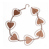 Metal Rain Chain Drainage Function Decorative Heart Shape Wind Chime with Hook for Balcony Patio Corridor In Australia - Darrahopens