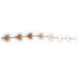 Metal Rain Chain Drainage Function Decorative Heart Shape Wind Chime with Hook for Balcony Patio Corridor