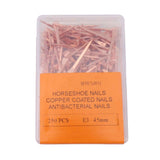 250Pcs Horseshoe Nails Copper Plated Rustproof Equestrian Riding Equipment Pet Supplies 45mm E3 In Australia - Darrahopens