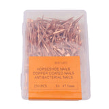 250Pcs Horseshoe Nails Copper Plated Rustproof Equestrian Riding Equipment Pet Supplies 47.5mm E4 In Australia - Darrahopens