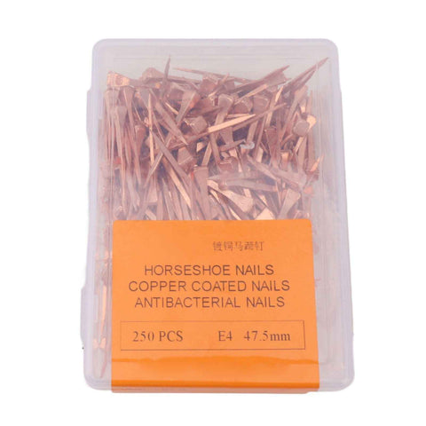 250Pcs Horseshoe Nails Copper Plated Rustproof Equestrian Riding Equipment Pet Supplies 47.5mm E4 In Australia - Darrahopens