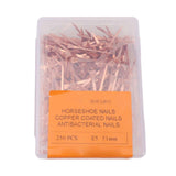 250Pcs Horseshoe Nails Copper Plated Rustproof Equestrian Riding Equipment Pet Supplies 51mm E5 In Australia - Darrahopens