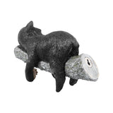 Black Bear Figurine Resin Funny Cute Exquisite Animal Art Statue for Garden Yard Decoration