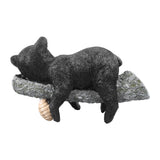 Black Bear Figurine Resin Funny Cute Exquisite Animal Art Statue for Garden Yard Decoration