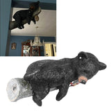 Black Bear Figurine Resin Funny Cute Exquisite Animal Art Statue for Garden Yard Decoration In Australia - Darrahopens