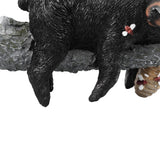 Black Bear Figurine Resin Funny Cute Exquisite Animal Art Statue for Garden Yard Decoration