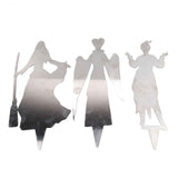 3Pcs Halloween Silhouette Yard Signs Iron Metal Witch Halloween Decorations Outdoor for Party Festivals Home In Australia - Darrahopens