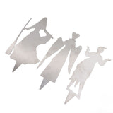 3Pcs Halloween Silhouette Yard Signs Iron Metal Witch Halloween Decorations Outdoor for Party Festivals Home