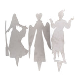 3Pcs Halloween Silhouette Yard Signs Iron Metal Witch Halloween Decorations Outdoor for Party Festivals Home