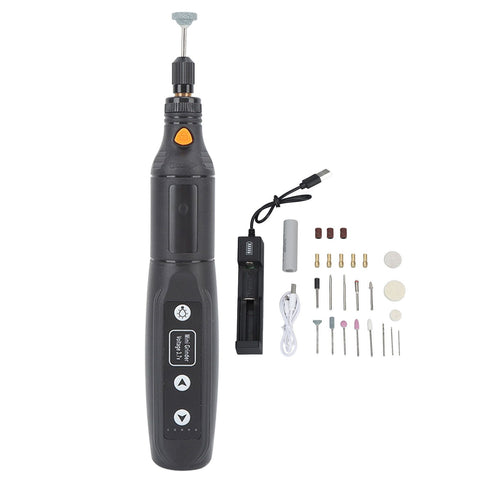 5 Speed 3.7V Mini Cordless Rotary Tool Mini Electric Grinder Set with Accessories USB Plug