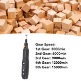5 Speed 3.7V Mini Cordless Rotary Tool Mini Electric Grinder Set with Accessories USB Plug