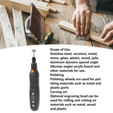 5 Speed 3.7V Mini Cordless Rotary Tool Mini Electric Grinder Set with Accessories USB Plug