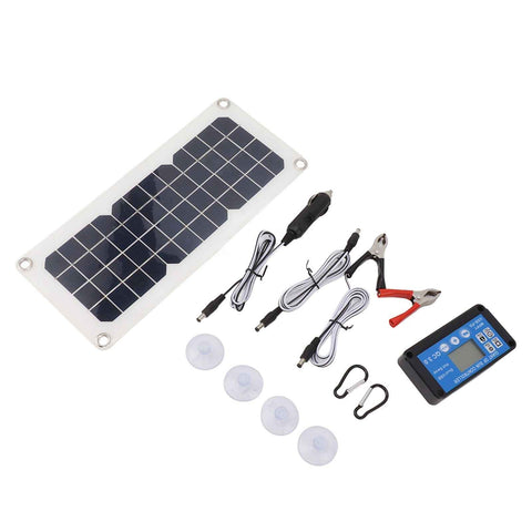 Solar Panel Kit 30W Solar Panel 18V 5V USB Dual Output 12V 24V Controller Set for Outdoor Camping Vehicles In Australia - Darrahopens