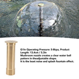 Adjustable Mushroom Fountain Nozzle with Dynamic Landscape Effects Fountain Sprinkler Nozzle Water Spray for Garden Pond Amusement Park G1in 13.4CM