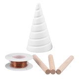 Electro Culture Gardening Copper Wire Stakes Fibonacci Coil Winding Jig for Electroculture Gardening Growing Garden Plants Vegetables