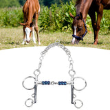 Horse Mouth Bit 125mm Stainless Steel Horse Snaffle Bit for Training Equestrian Equipment Racing Accessory