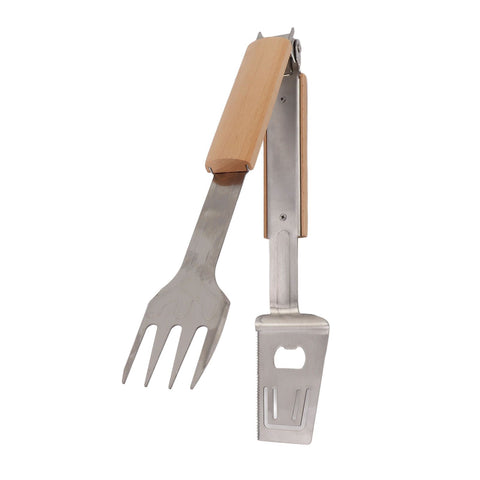 Grill Spatula Fork Tongs Durable Stainless Steel Food Tongs Multifunctional Long Handle Buffet Tongs for Camping In Australia - Darrahopens