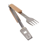 Grill Spatula Fork Tongs Durable Stainless Steel Food Tongs Multifunctional Long Handle Buffet Tongs for Camping