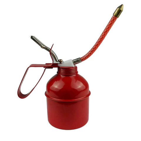 Manual Oiler Can Iron Red Lever Style Lubrication Oiling Can Flexible Hose Oil Can Pump 270ml In Australia - Darrahopens