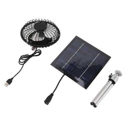 20W Solar Panel Fan Portable Solar Panel Powered USB Fan with Bracket for Camping Fishing Travel In Australia - Darrahopens