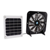 Solar Exhaust Fan 100W Solar Panel with 13.5inch Fan Waterproof Solar Panel Cooling Fan Ventilation Fan for Pet House