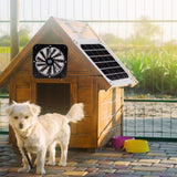 Solar Exhaust Fan 100W Solar Panel with 13.5inch Fan Waterproof Solar Panel Cooling Fan Ventilation Fan for Pet House