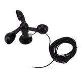 Anemometer Sensor Wind Speeds Cup with 8M Waterproof Cable 4cm Mounting Hole Anti Interference 3 Cups Wind Speed Detector for Outdoor 0‑3.8v In Australia - Darrahopens