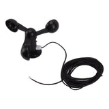 Anemometer Sensor Wind Speeds Cup with 8M Waterproof Cable 4cm Mounting Hole Anti Interference 3 Cups Wind Speed Detector for Outdoor 0‑3.8v