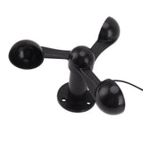 Anemometer Sensor Wind Speeds Cup with 8M Waterproof Cable 4cm Mounting Hole Anti Interference 3 Cups Wind Speed Detector for Outdoor 0‑3.8v